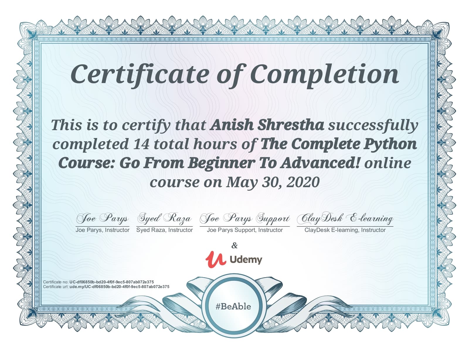 Python Programming | Udemy